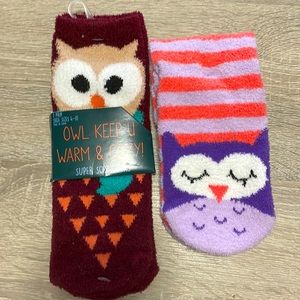 Bundle of 2 super soft owl socks